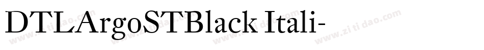 DTLArgoSTBlack Itali字体转换